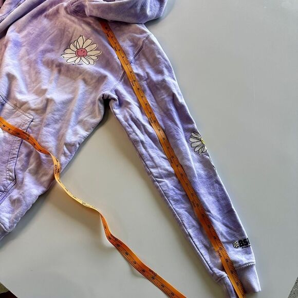 BSR By Samii Ryan Smiley Purple Tie Dyed Oversized Sweater Hoodie- M - Picture 8 of 8
